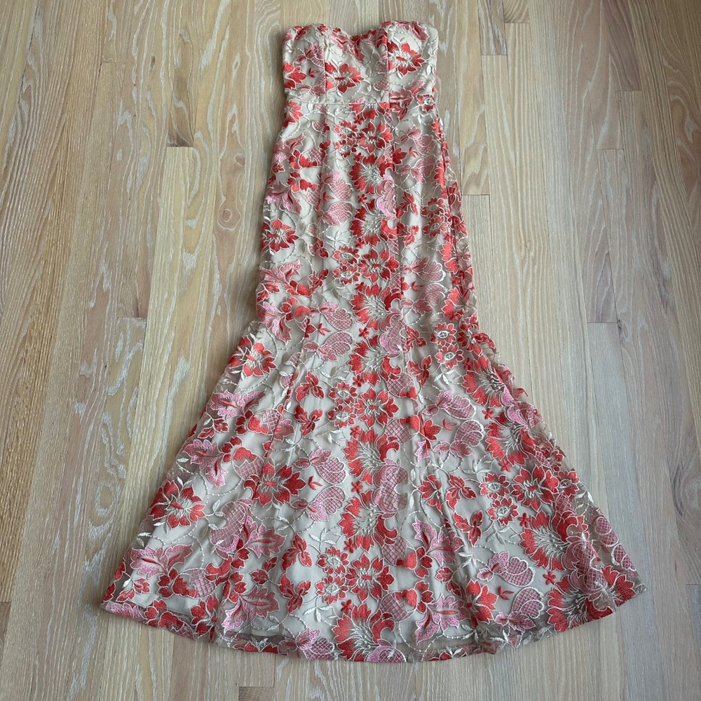 Speechless Floral Embroidered Dress Mesh Coquette Romantic Whimsical Formal 5